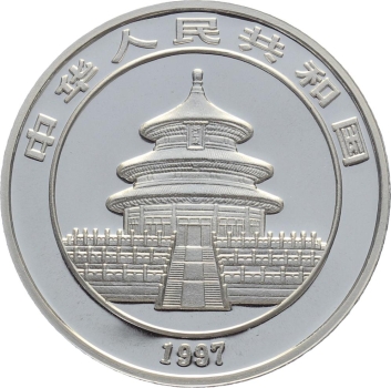 China 10 Yuan 1997 Silber Panda - 1 Unze Feinsilber